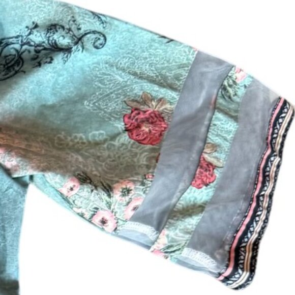 Floral Watercolor Cardigan style Jacket – Size Medium (NWT) - Picture 2 of 3